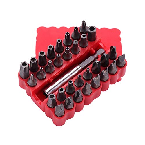 33-Piece Security Screwdriver Bit Set with Magnetic Holder