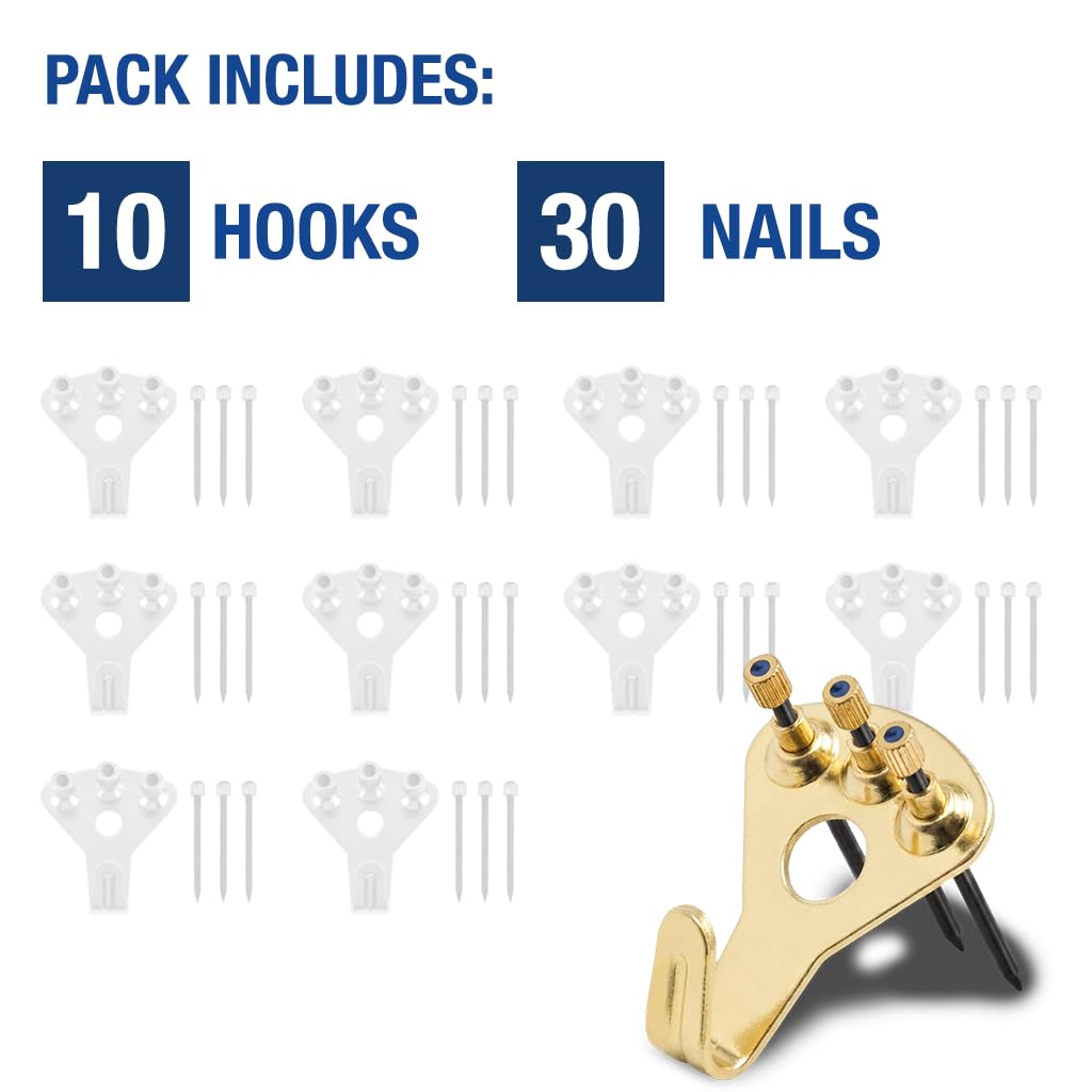 100 lb Heavy-Duty Picture Hangers with Steel Nails