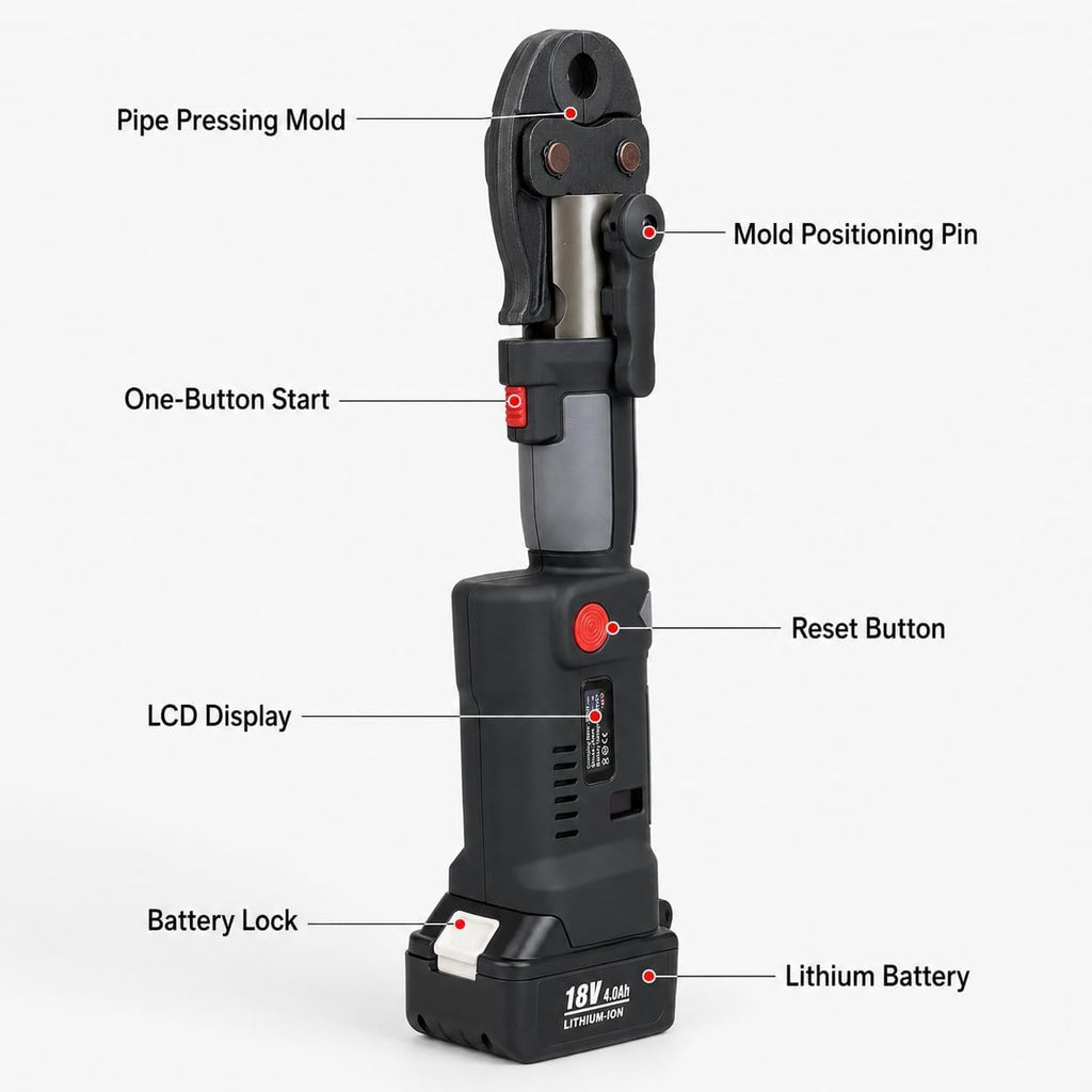 18V Cordless Hydraulic Pipe Crimper Kit