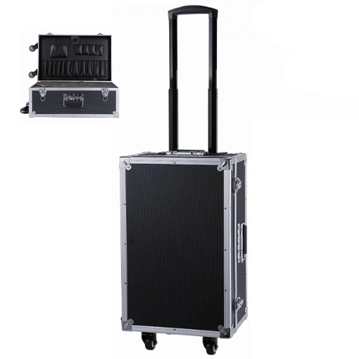 RFBXZPTADNU Multifunctional Aluminum Alloy Pull-Rod Toolbox, Repair Box