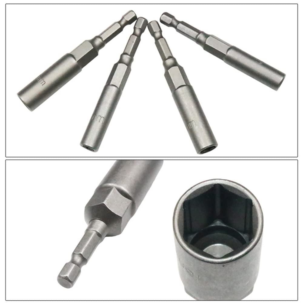 15-Piece 5.5–19mm Hex Nut Driver Bit Set