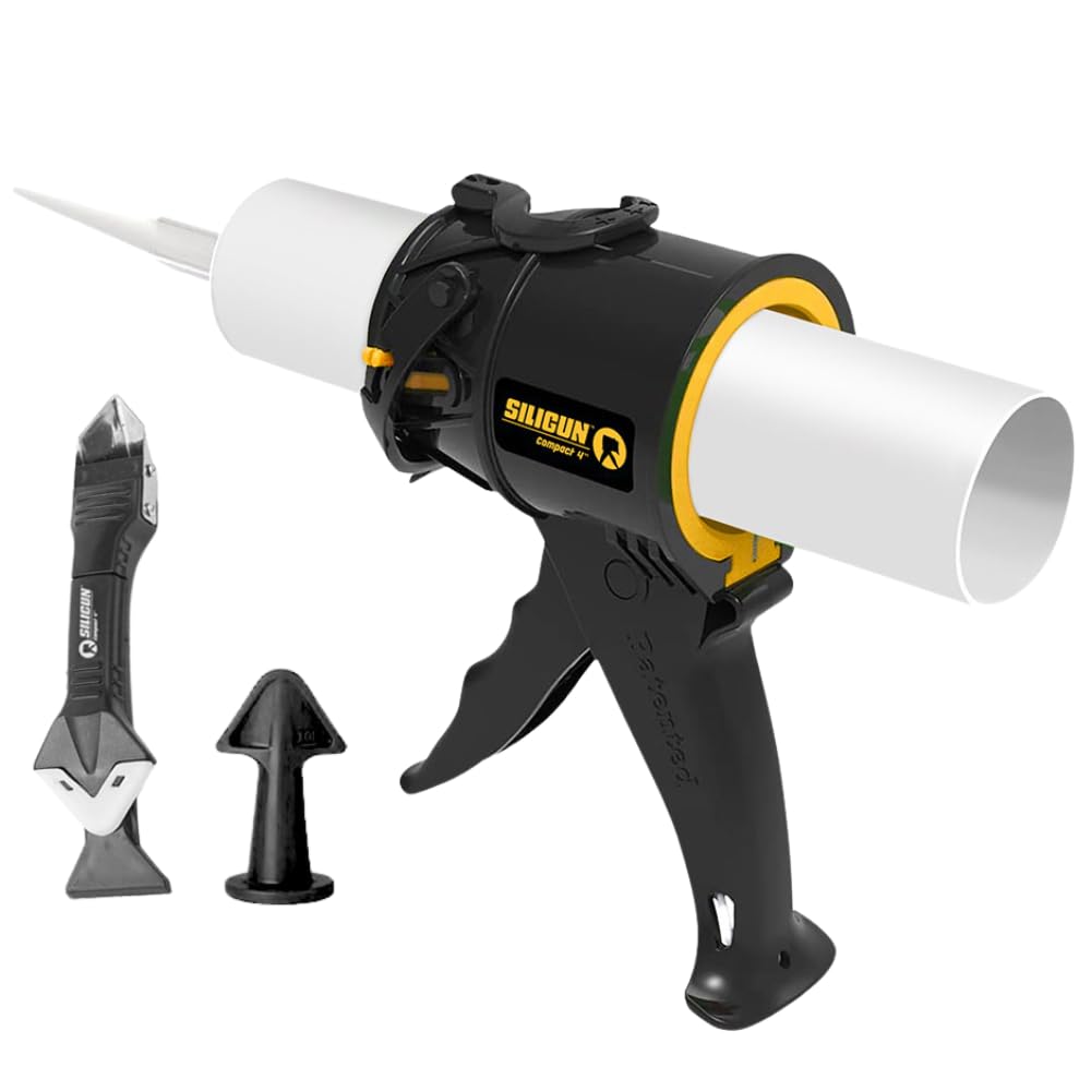 Compact No-Drip Caulking Gun for 10 oz Tubes