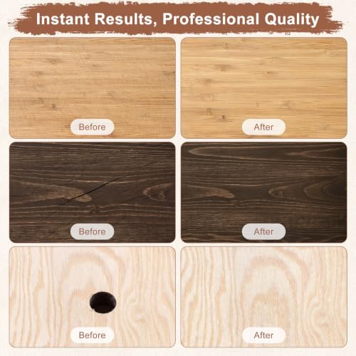 Dansib 100 Pcs Wood Filler Sticks, Wood Furniture Repair Wax Crayons for Wooden Furniture Floors Cabinets Tables and Doors Scratches Crack Scuffs Gouges Quick Fix
