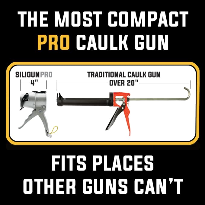 Compact 24:1 No-Drip Caulking Gun