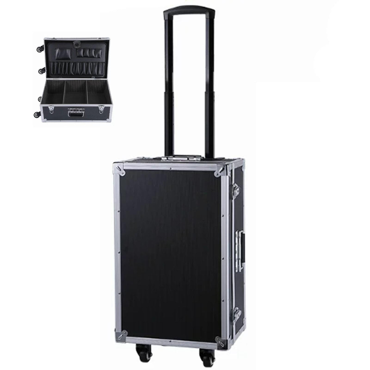 RFBXZPTADNU Multifunctional Aluminum Alloy Pull-Rod Toolbox, Repair Box