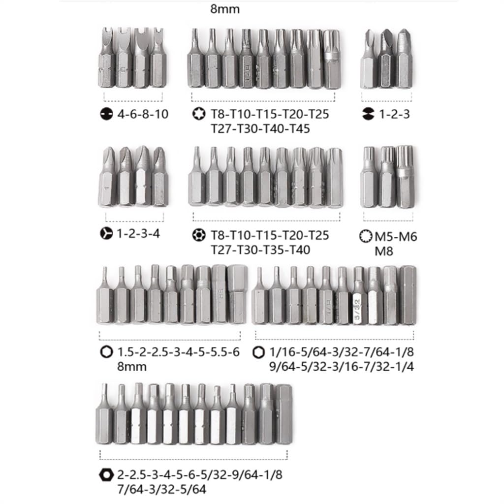 100-Piece Multi-Shape Screwdriver Bit Set