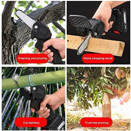 4" Brushless Cordless Mini Chainsaw with 2 Batteries