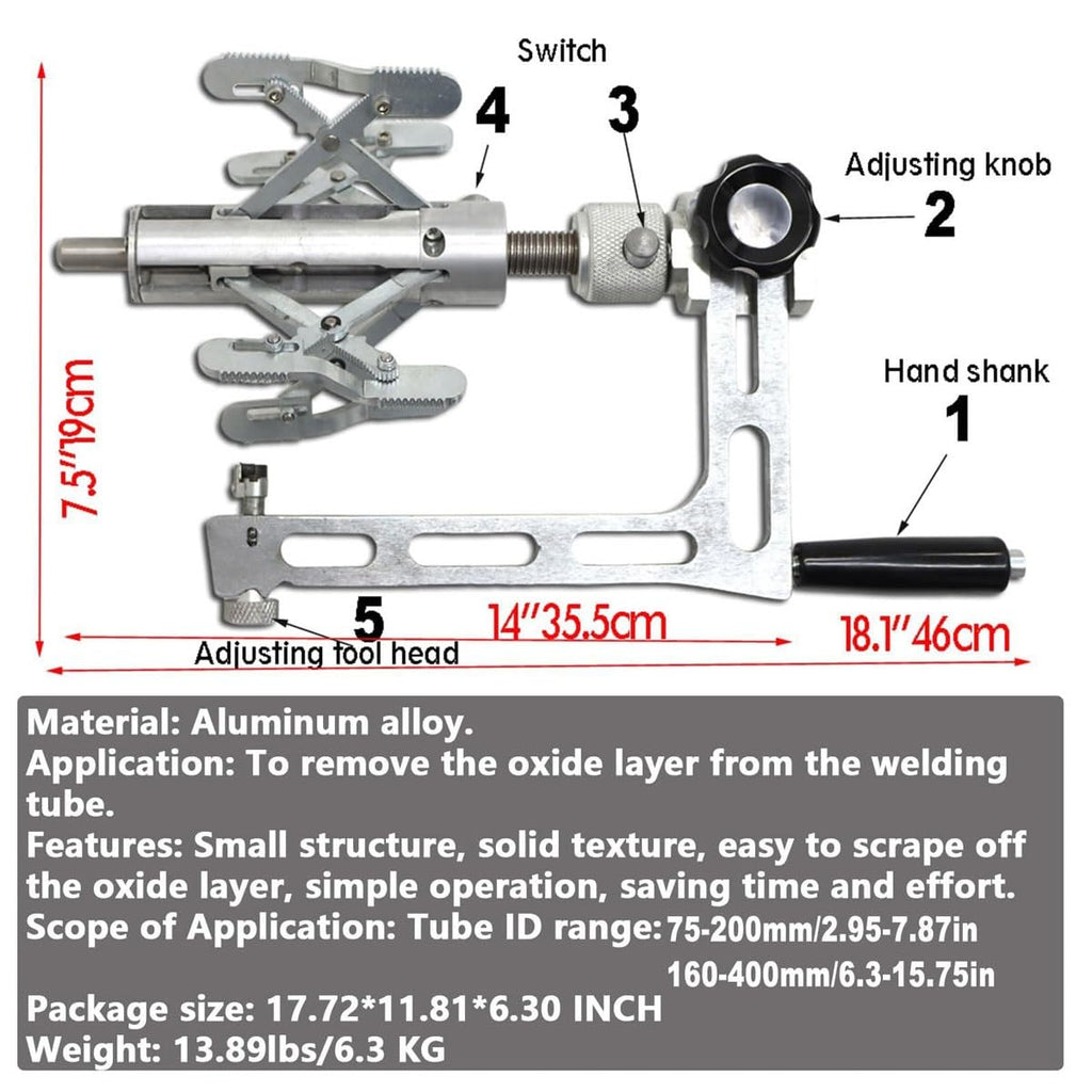 Manual Rotary PE Pipe Scraper Tool
