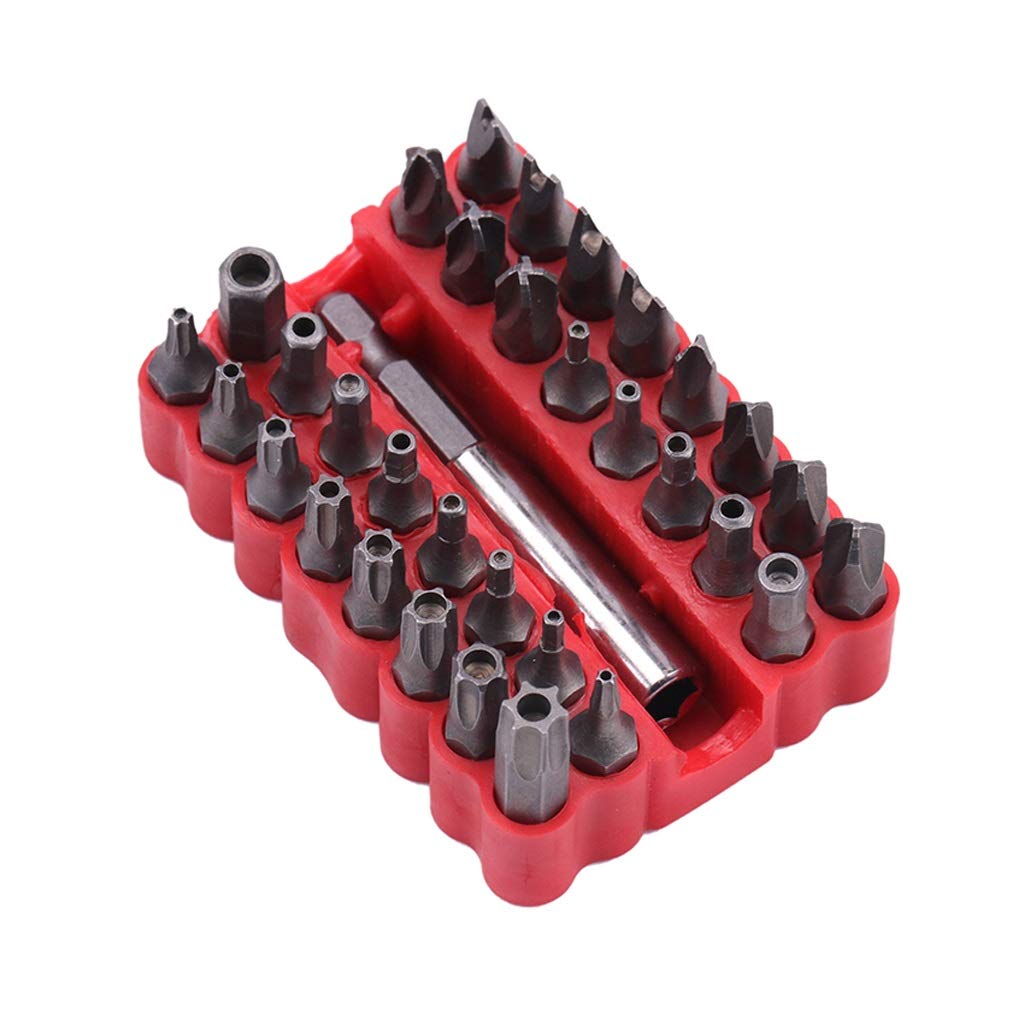 33-Piece Security Screwdriver Bit Set with Magnetic Holder