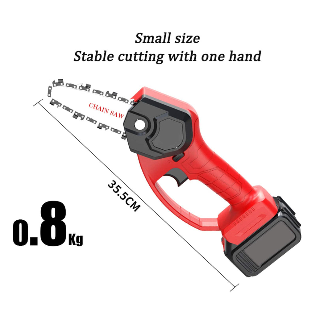 4" Cordless Mini Chainsaw with Rechargeable Battery