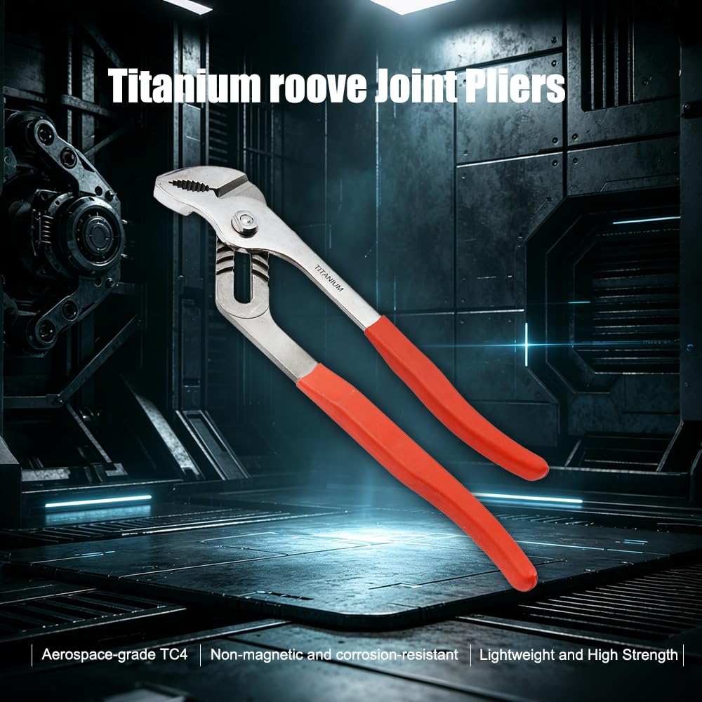Titanium Groove Joint Pliers with Anti-Slip Handle