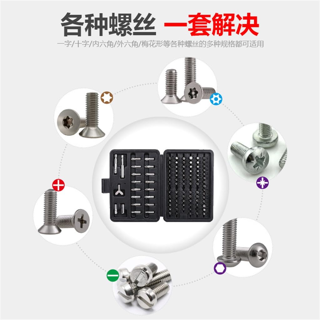 100-Piece Multi-Shape Screwdriver Bit Set