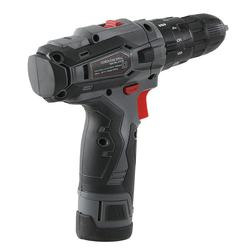 12V Cordless Drill & Electric Screwdriver with Case