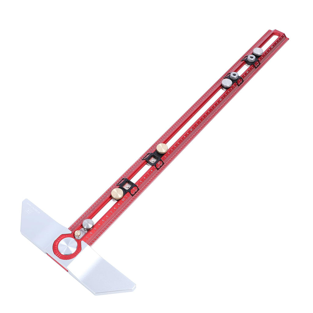 Aluminum T-Ruler with Scriber for Woodworkin