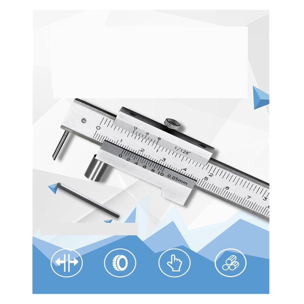 10-Piece 0–200mm Carbide Scriber Marking Caliper Set