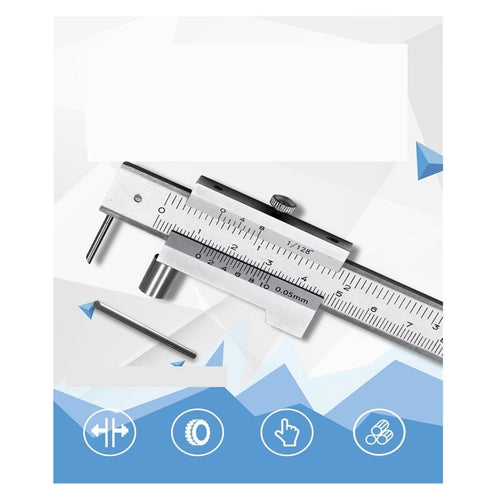 10-Piece 0–200mm Carbide Scriber Marking Caliper Set