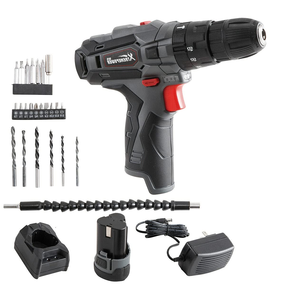 12V Cordless Drill & Electric Screwdriver with Case