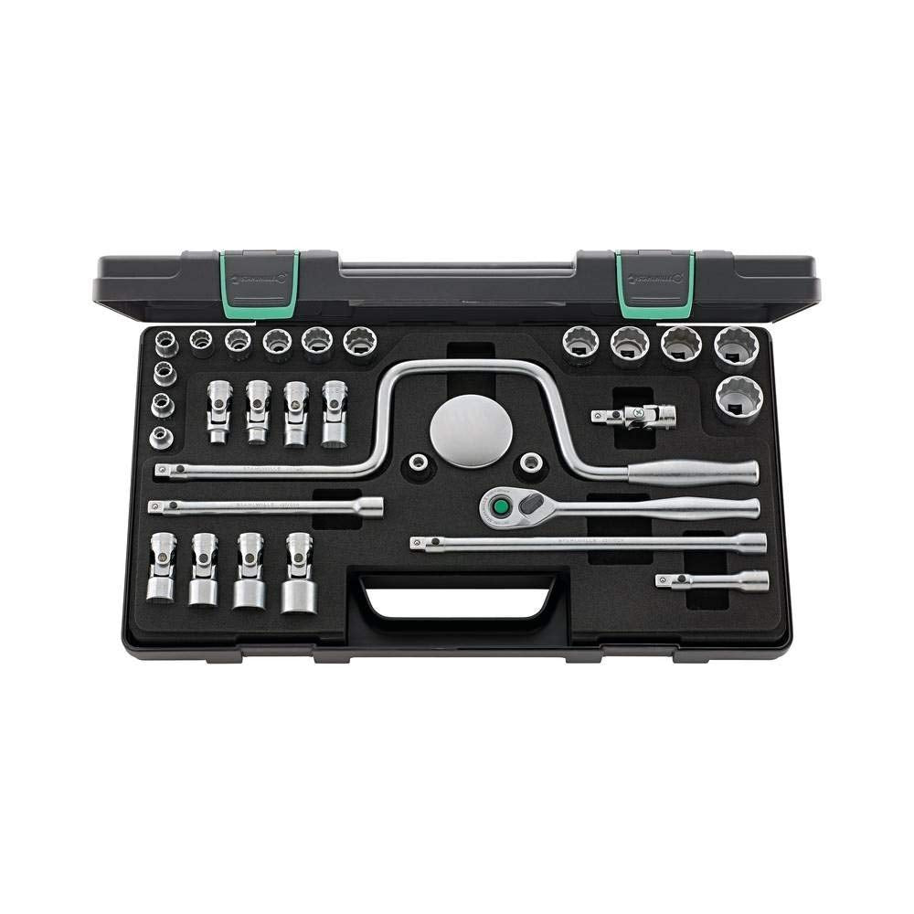30-Piece Steel Socket Set with Storage Box