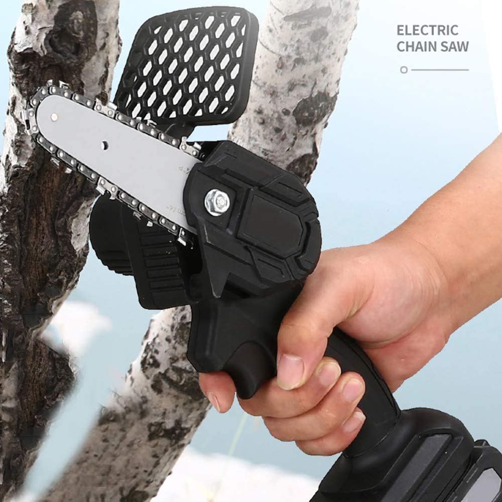 4" Brushless Cordless Mini Chainsaw with 2 Batteries