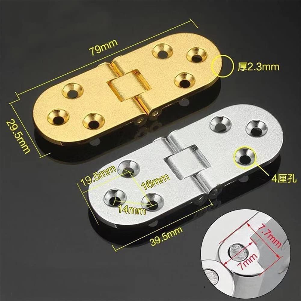 4-Piece 180° Folding Table Hinge Set