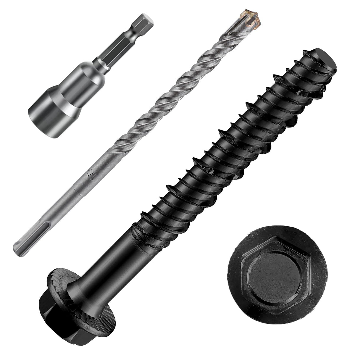Zinc-Plated Concrete Anchor Screws