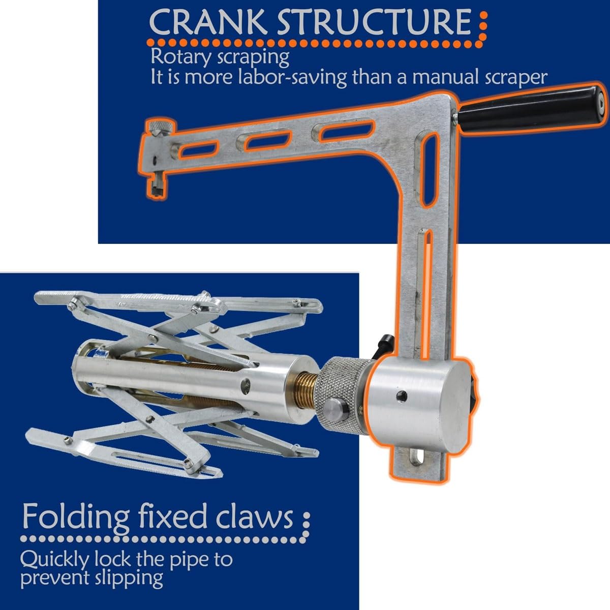 Manual Rotary PE Pipe Scraper Tool