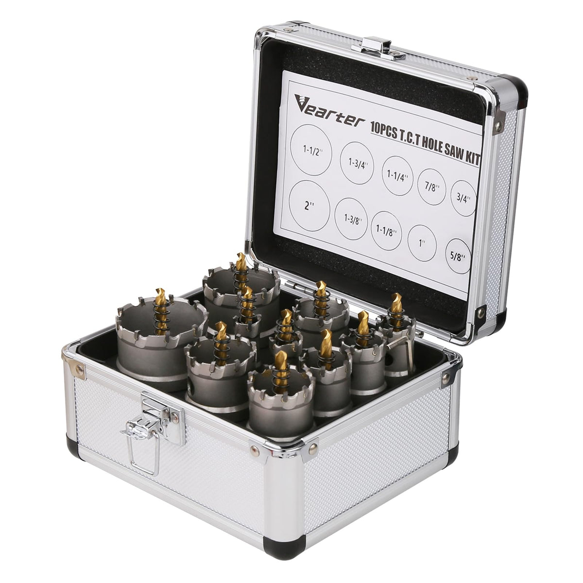 Vearter Carbide Hole Saw Kit for Metal, Heavy Duty Holesaw