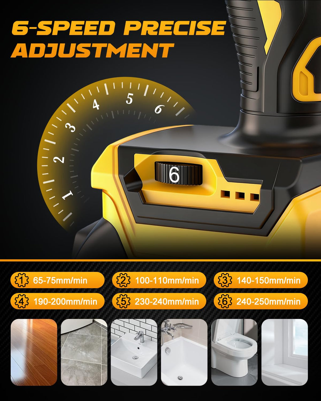 Cordless Electric Caulking Gun with LED Light