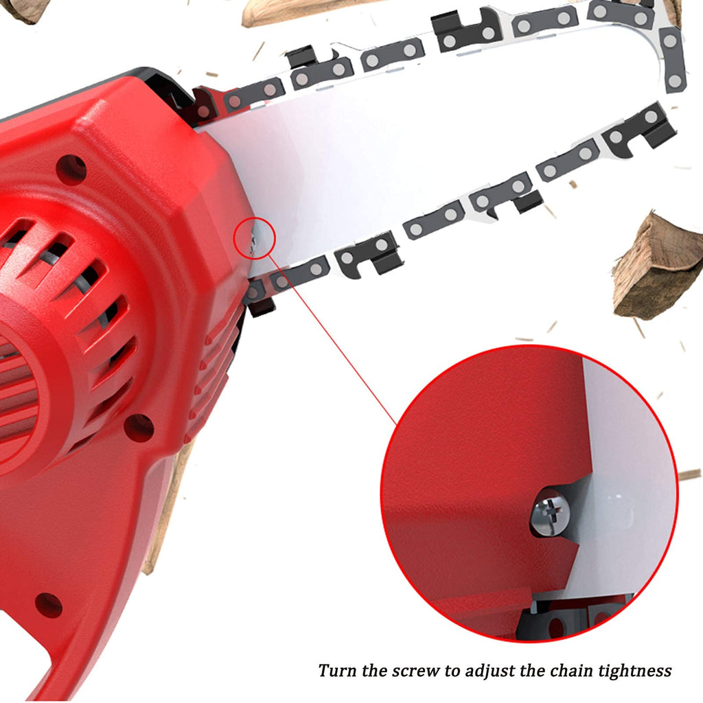 4" Cordless Mini Chainsaw with Rechargeable Battery
