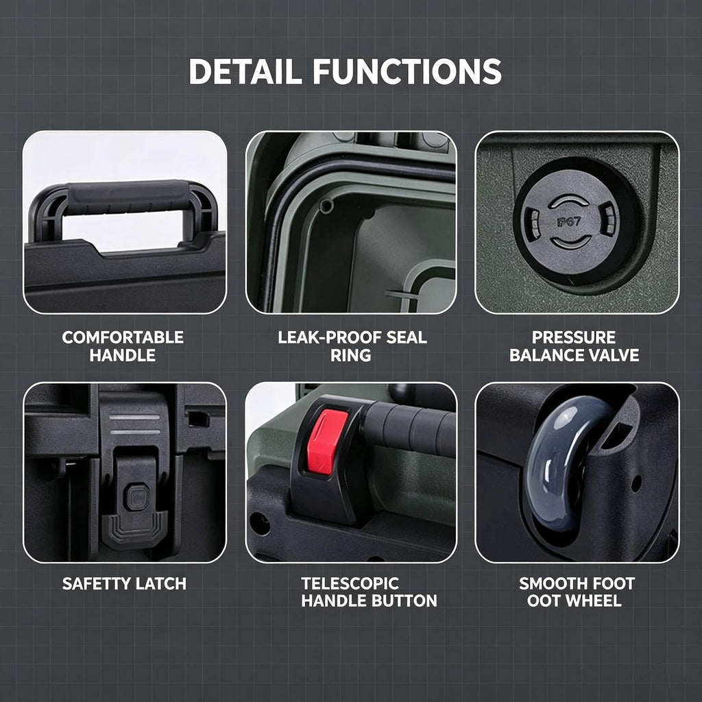 RFBXZPTADNU Multifunctional Aluminum Alloy Pull-Rod Toolbox, Repair Box