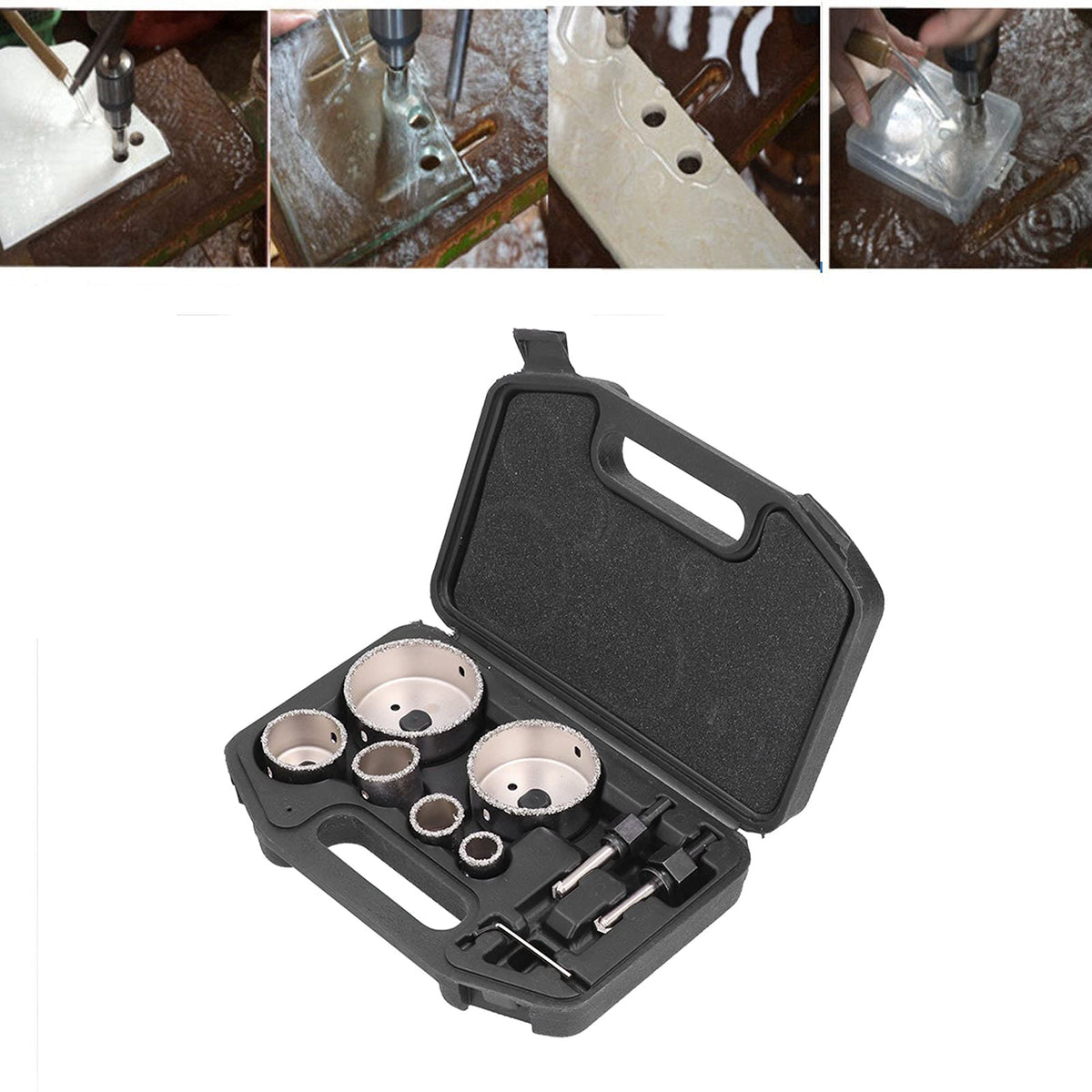 9-Piece Carbide Tile & Glass Hole Saw Set