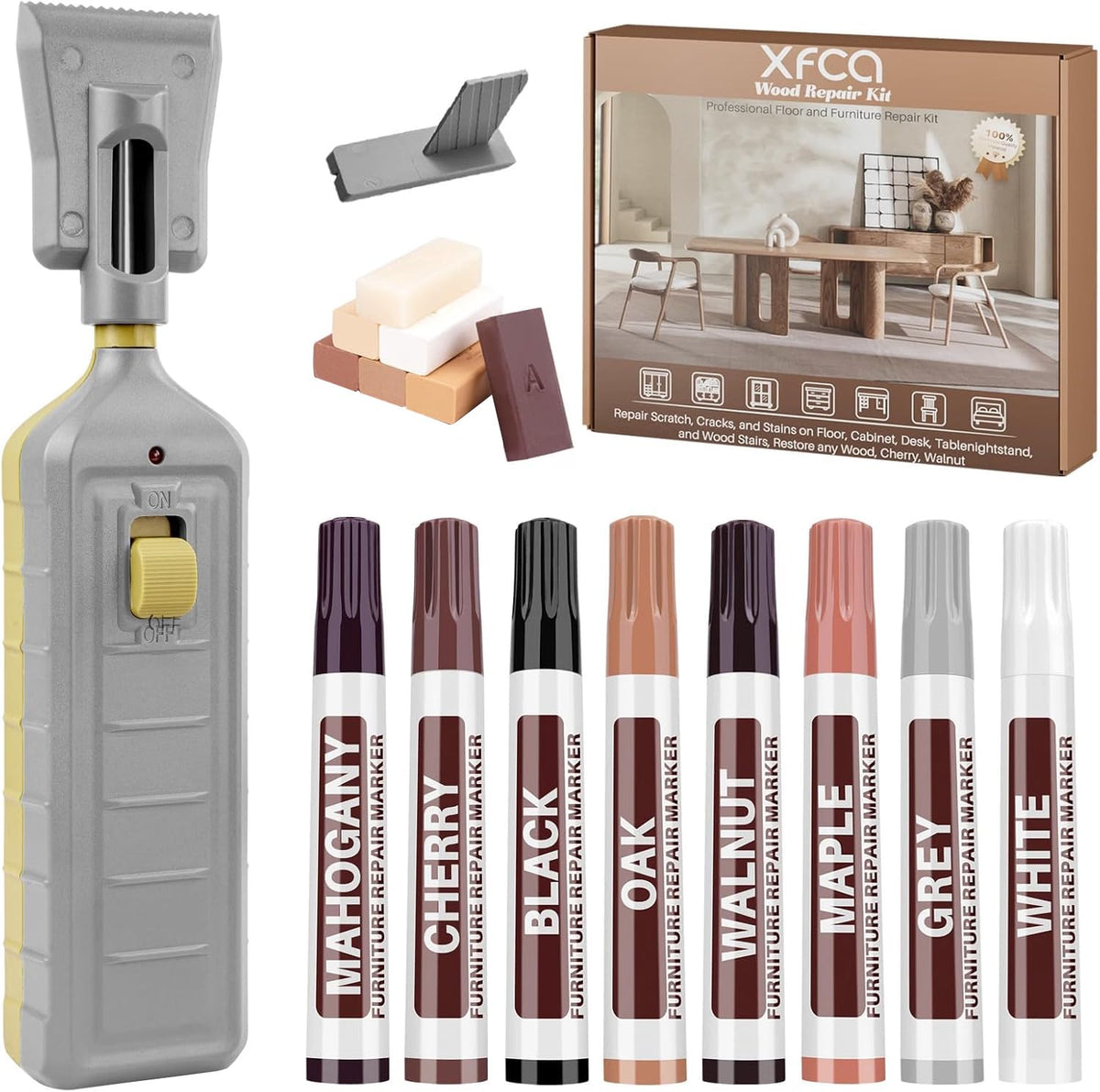 Hardwood Floor Wood Furniture Repair Kit with Wax