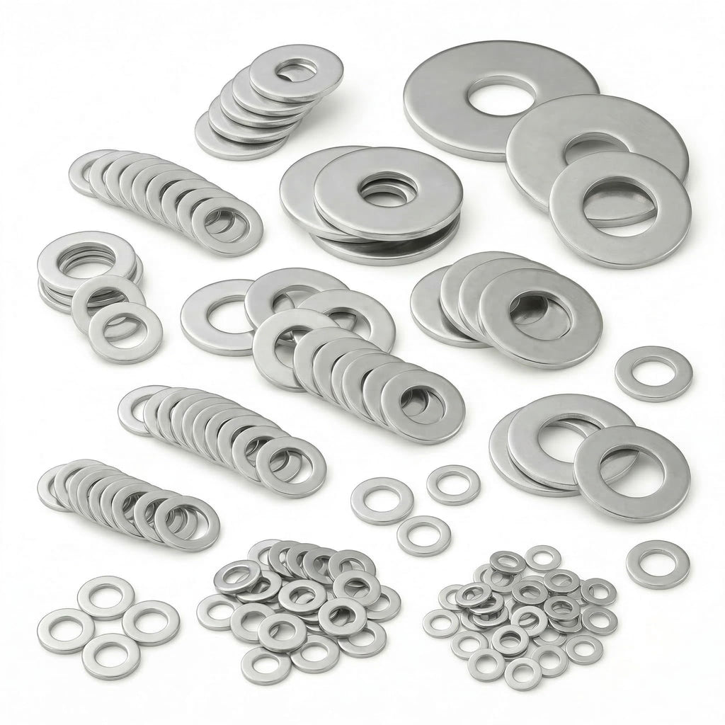 547-Piece M3–M12 Stainless Steel Flat Washer Assortment