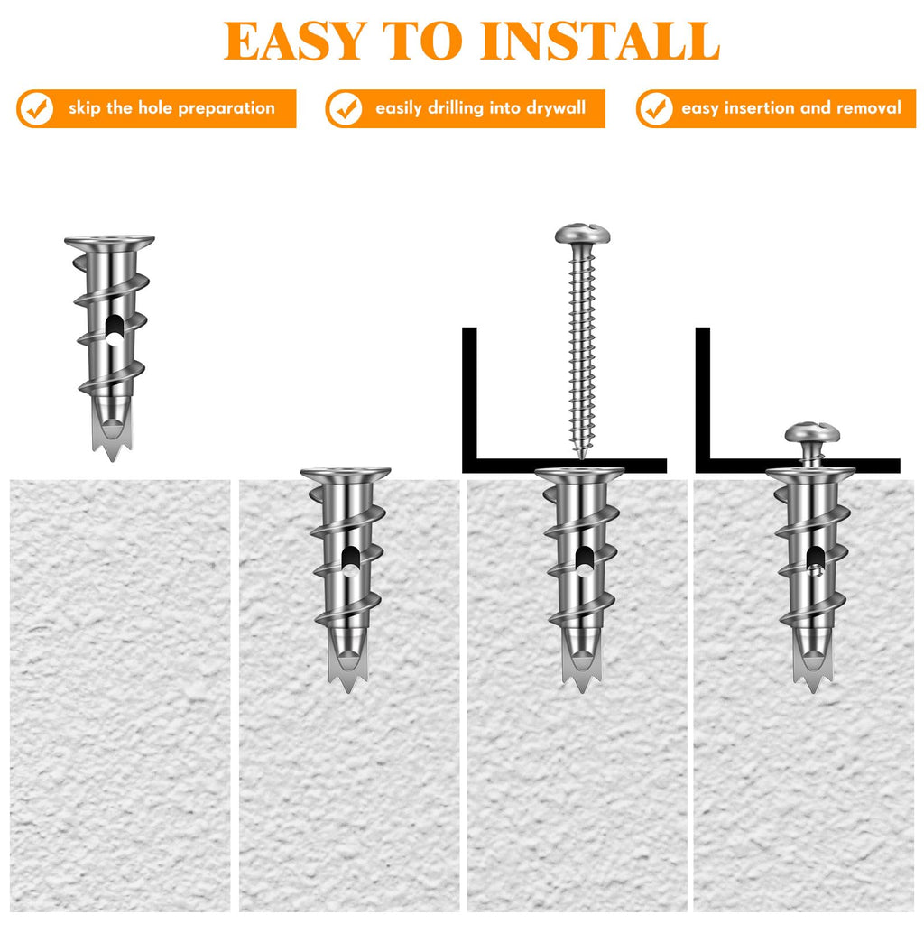 400-Piece Zinc Self-Drilling Drywall Anchor & Screw Kit