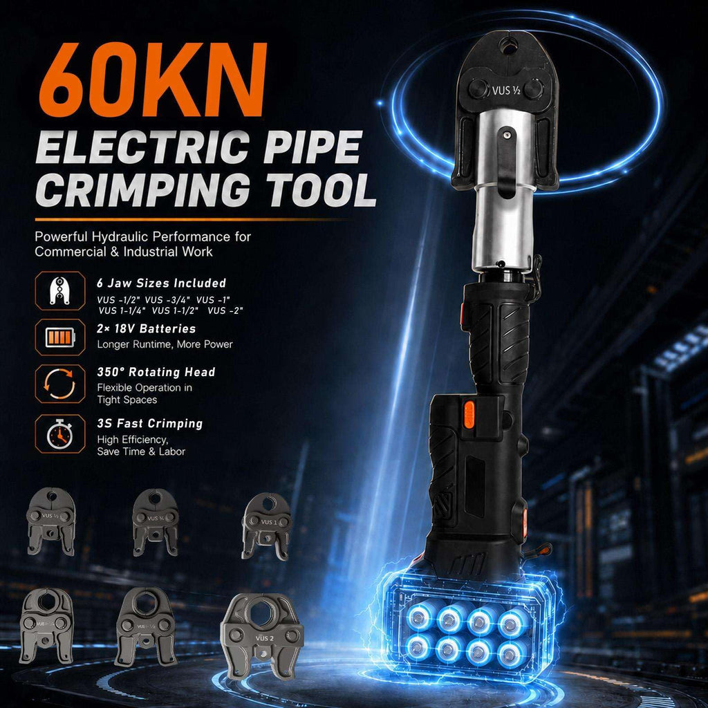 18V Brushless Pipe Press Tool Kit with 3 Jaw