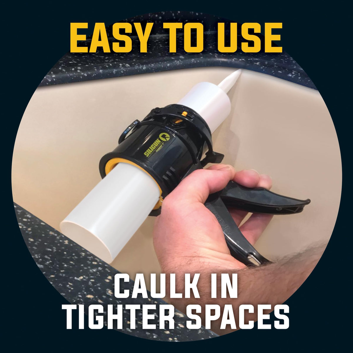 Compact No-Drip Caulking Gun for 10 oz Tubes