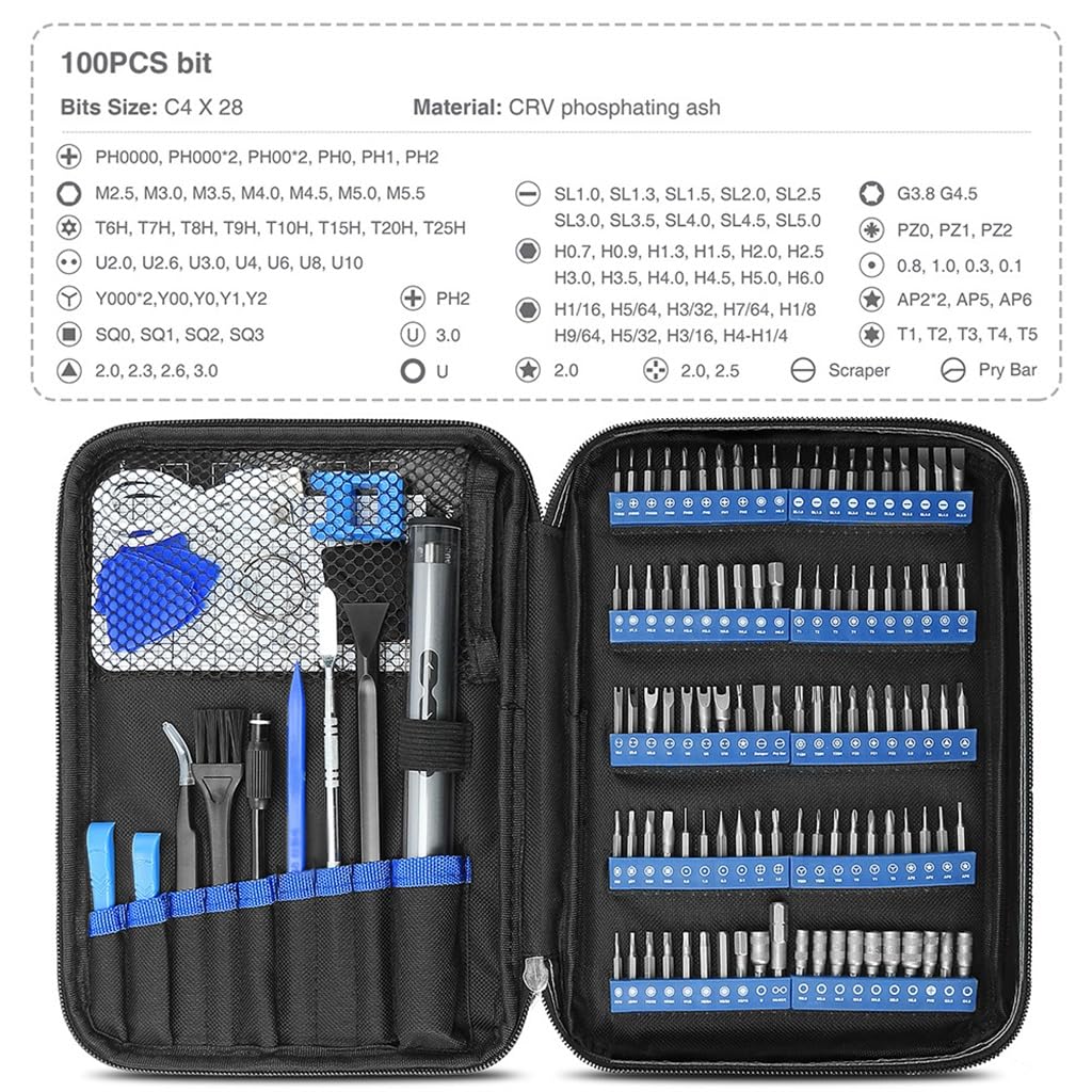 Electric 120 Piece Cloth Bag Household Screwdriver Tool Set