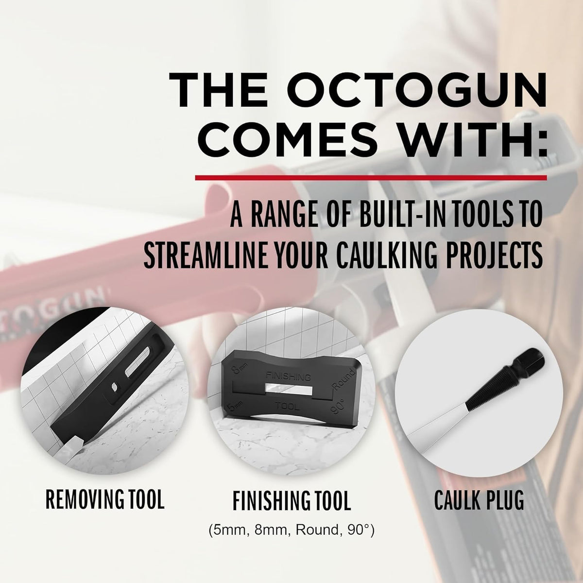 Octogun 930-GTD Caulk Gun by Newborn and Octogun Caulking Tool Kit