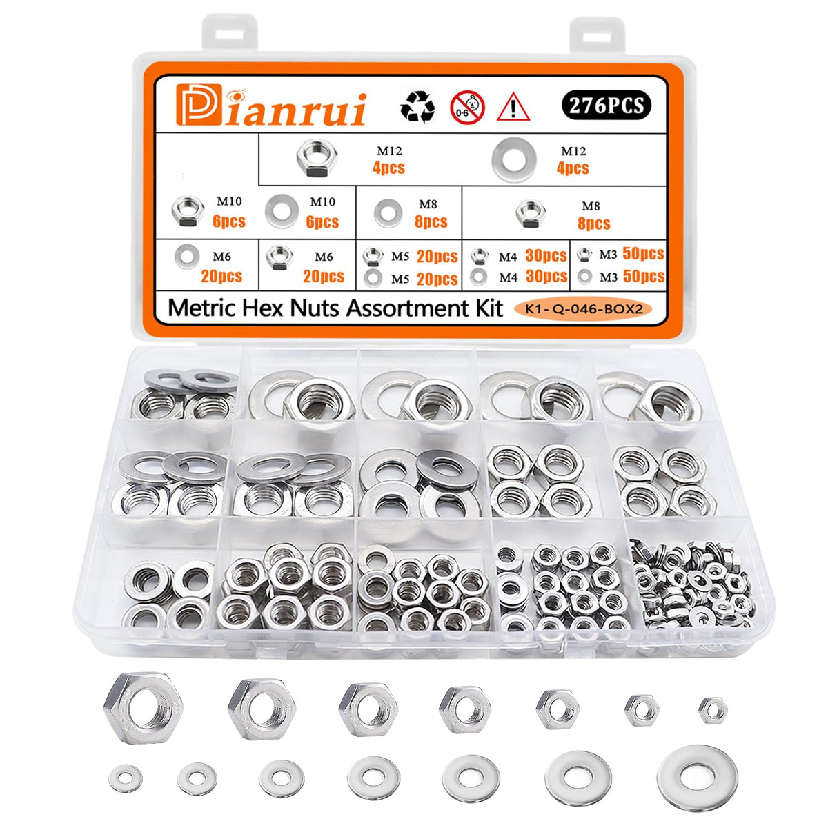Hex Nut & Flat Washer Assortment Kit
