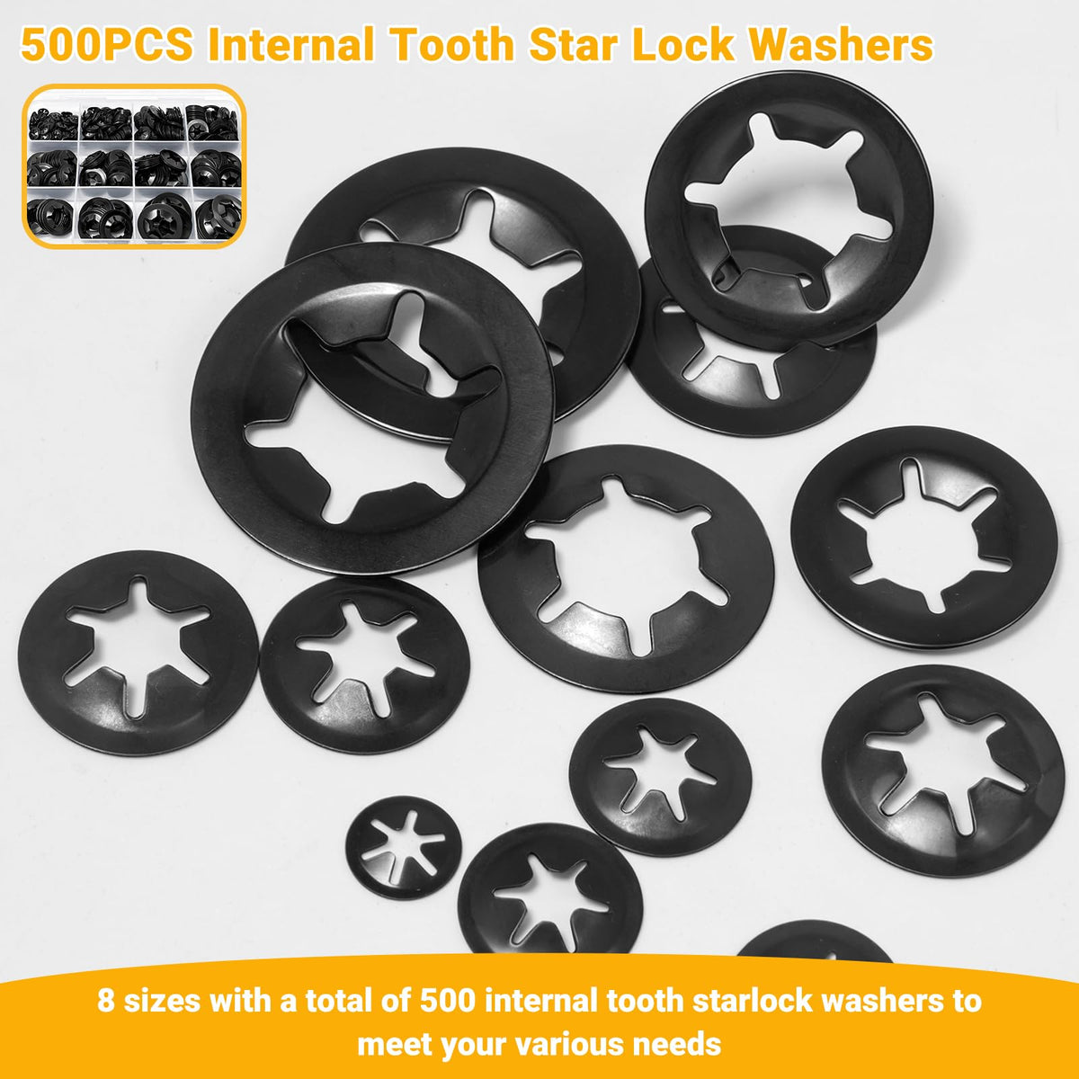 500PCS Internal Tooth Star Lock Washers