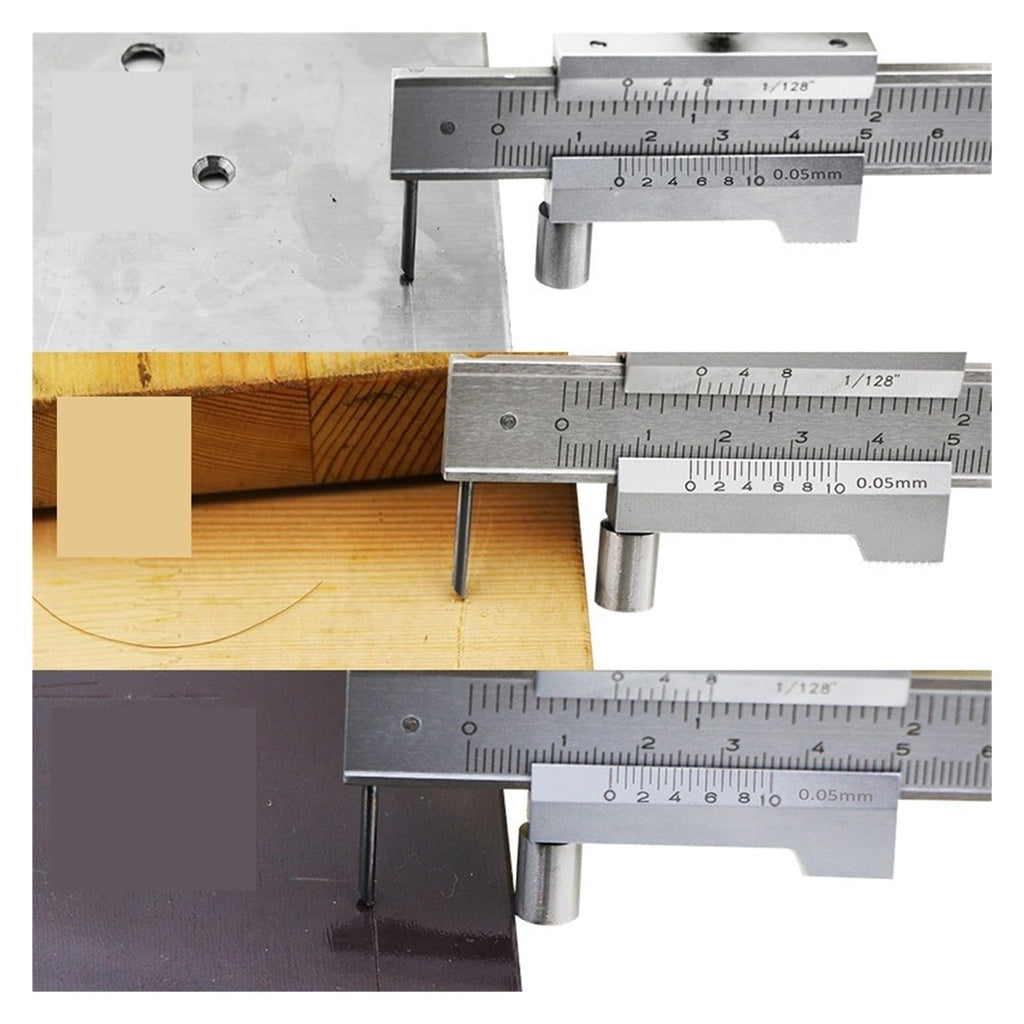 10-Piece 0–200mm Carbide Scriber Marking Caliper Set
