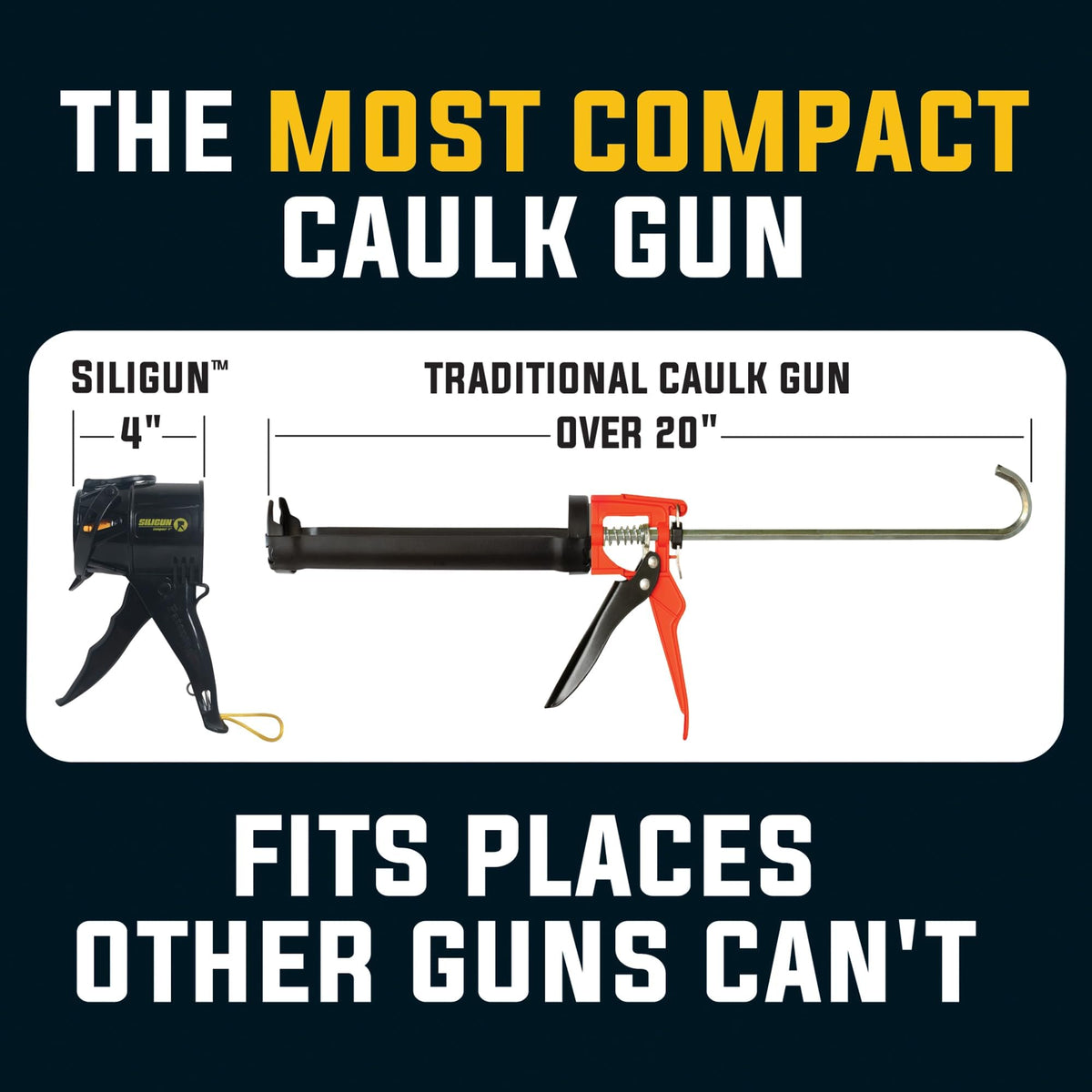 Compact No-Drip Caulking Gun for 10 oz Tubes