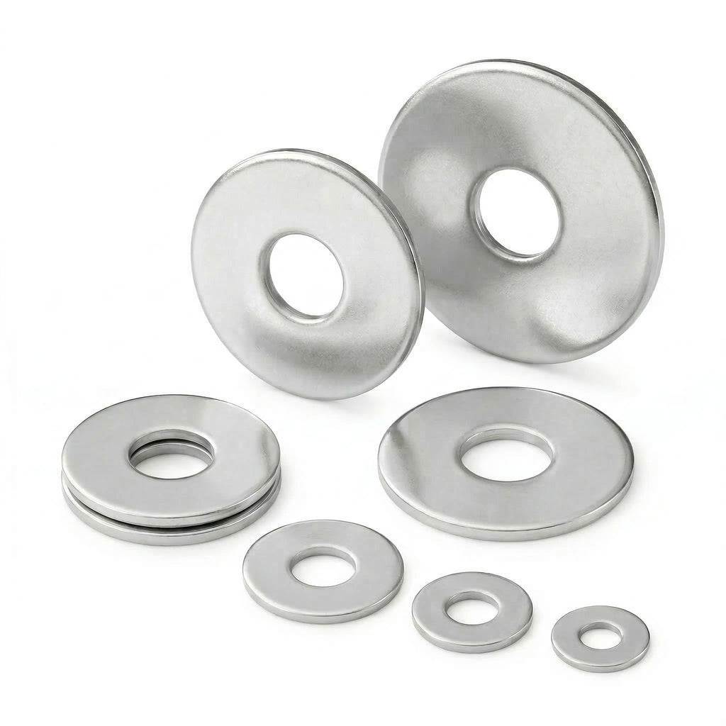 547-Piece M3–M12 Stainless Steel Flat Washer Assortment