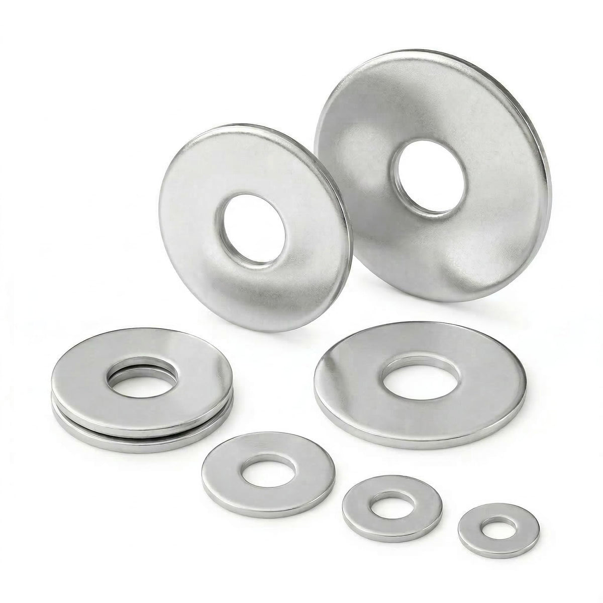547-Piece M3–M12 Stainless Steel Flat Washer Assortment