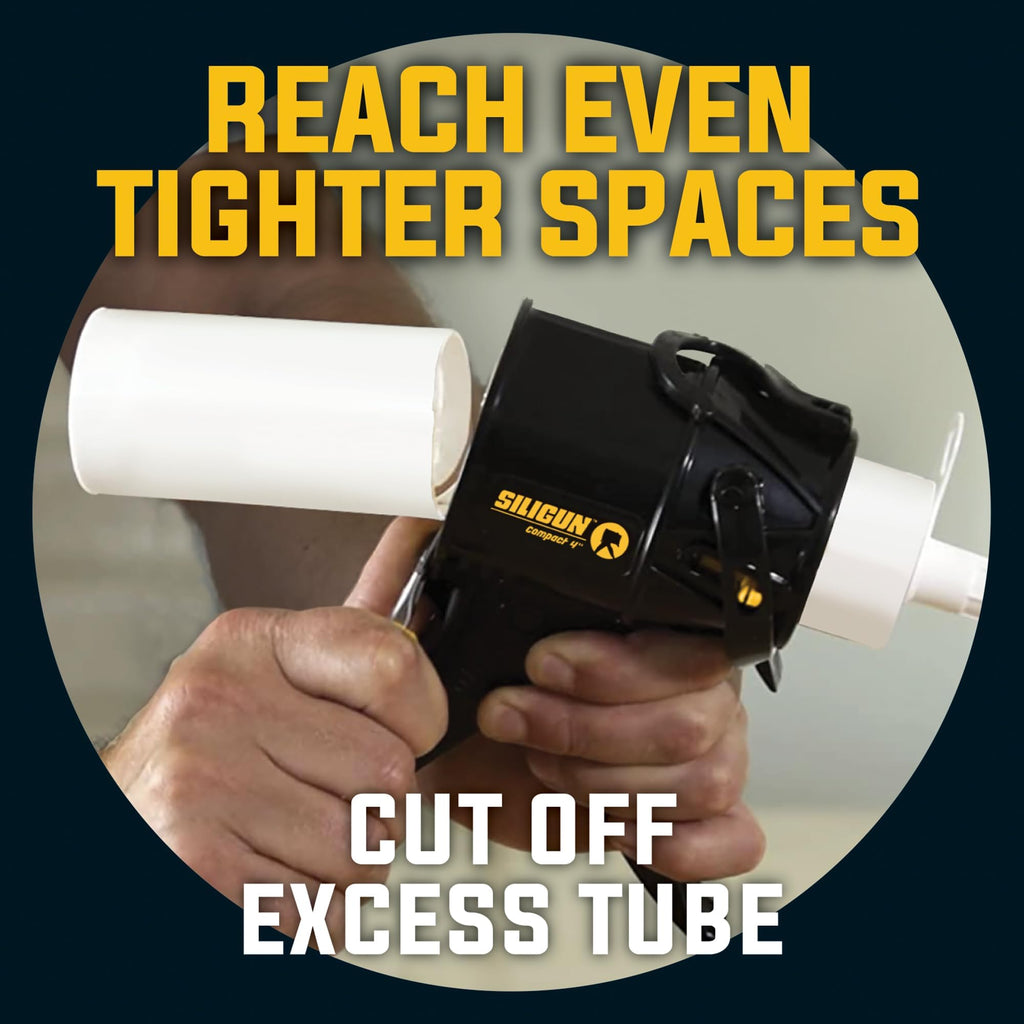 Compact No-Drip Caulking Gun for 10 oz Tubes
