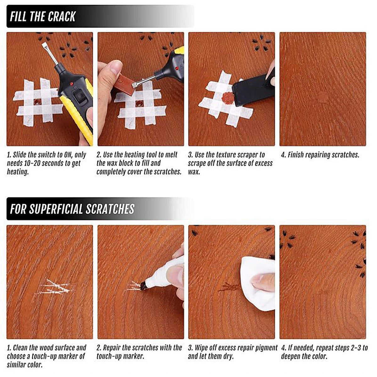 Laminate Floor Repair Kit | 11 Colors Laminate Floor Scratch Repairs