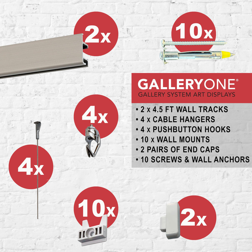 Heavy-Duty Wall Track Picture Hanging System