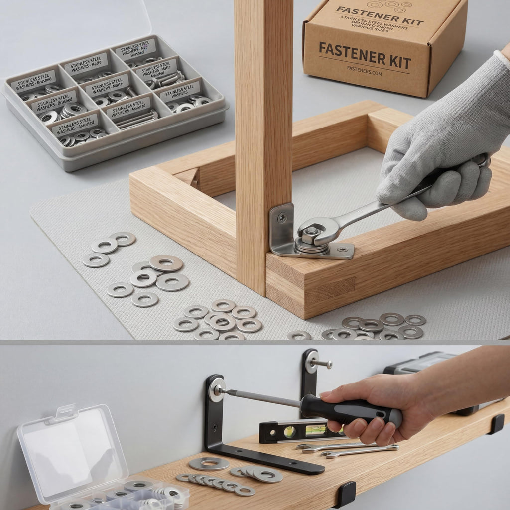 547-Piece M3–M12 Stainless Steel Flat Washer Assortment