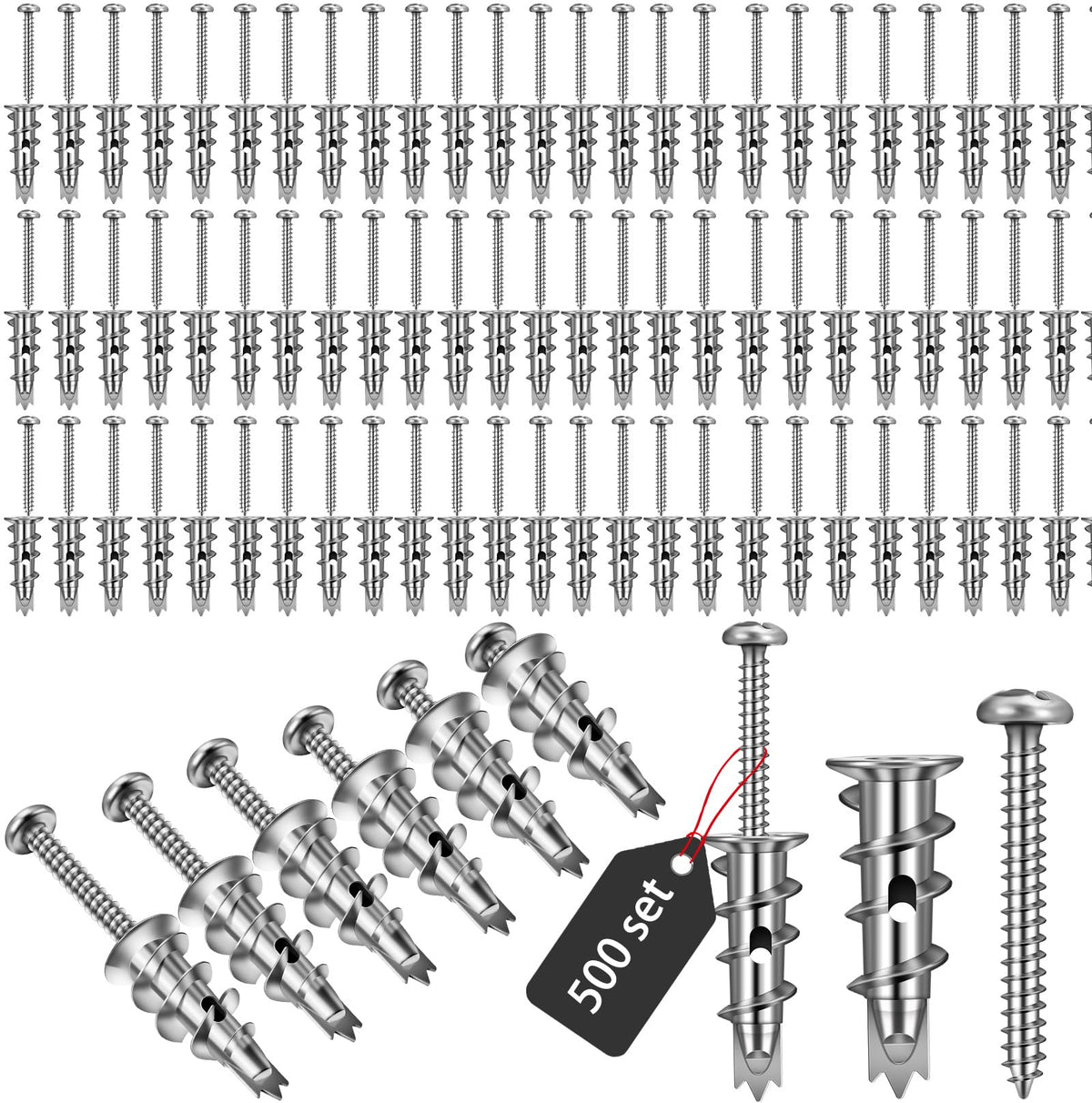 400-Piece Zinc Self-Drilling Drywall Anchor & Screw Kit