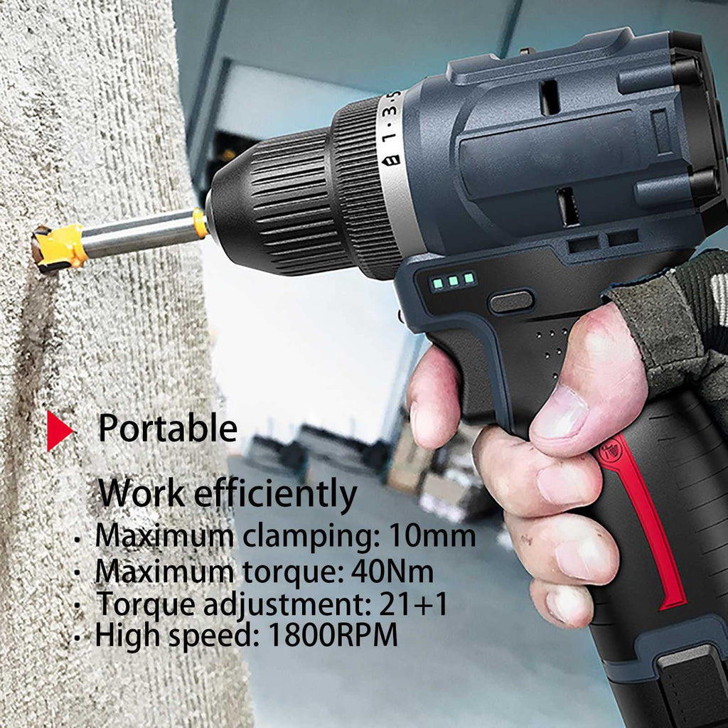 Cordless Electric Drill & Screwdriver Kit